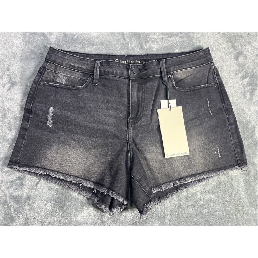 Calvin Klein Jeans Short Sz 30 Womens Frayed Distressed Boho Chic New With Tags